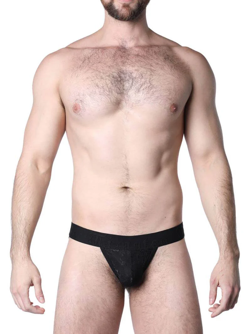 Timoteo Positano Black Floral Lace Bikini Tanga - Image 7
