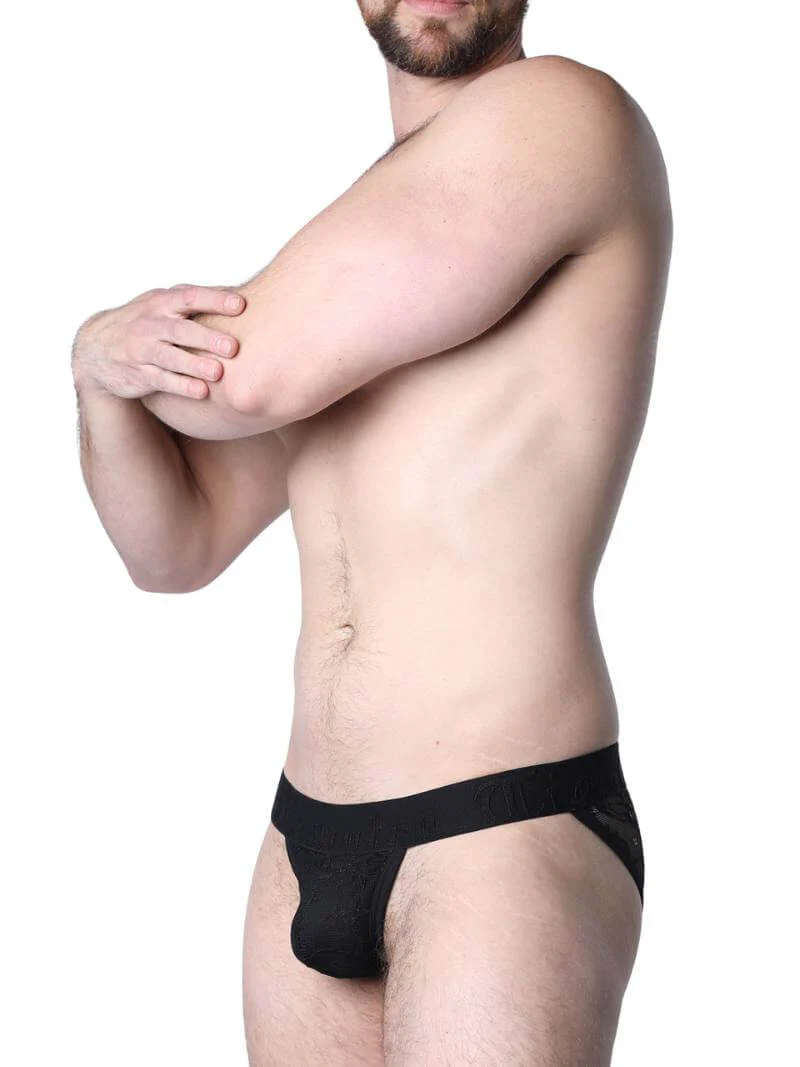 Timoteo Positano Black Floral Lace Bikini Tanga - Image 8