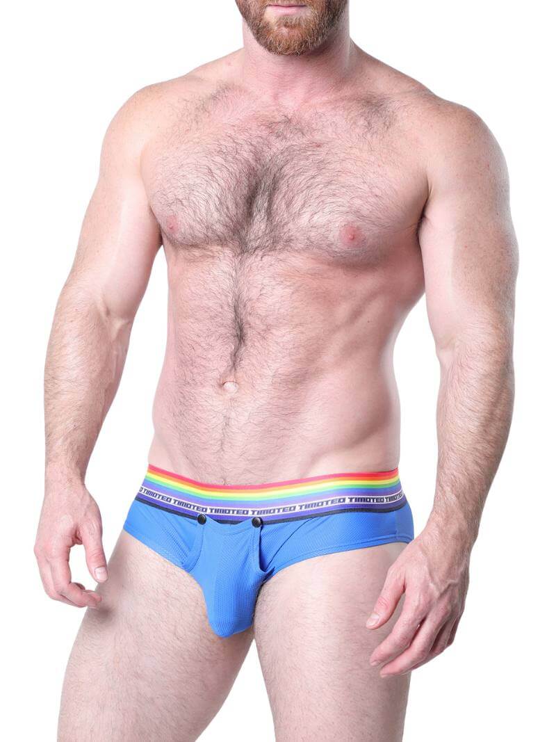 Timoteo Gay Pride Brief with Snap Off Pouch - Image 5