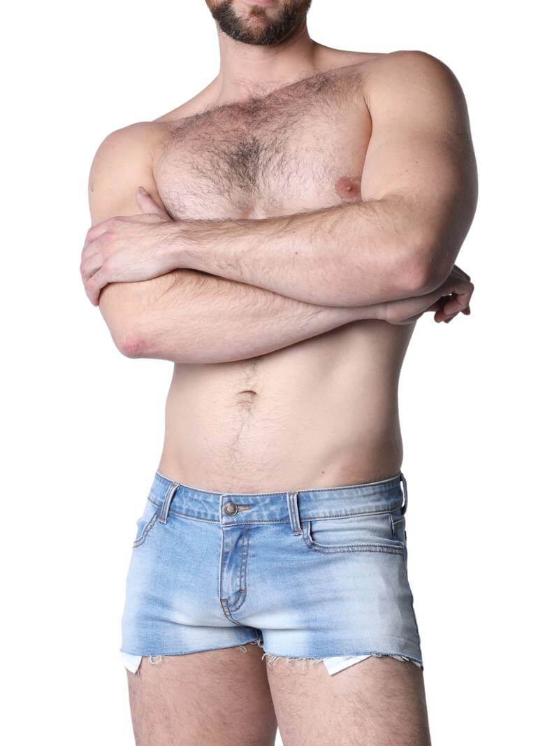 Timoteo Santorini Super-Short Denim Shorts - Image 5