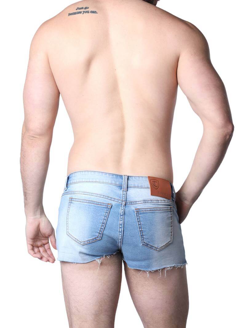 Timoteo Santorini Super-Short Denim Shorts - Image 7