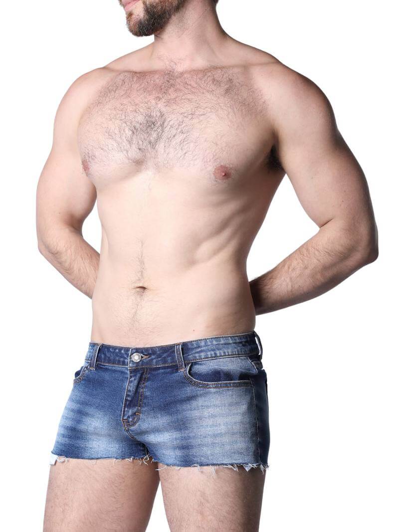 Timoteo Santorini Super-Short Denim Shorts - Image 8