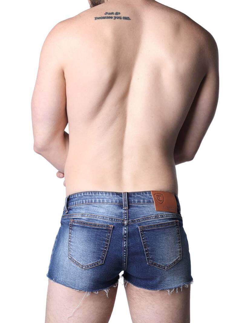 Timoteo Santorini Super-Short Denim Shorts - Image 9