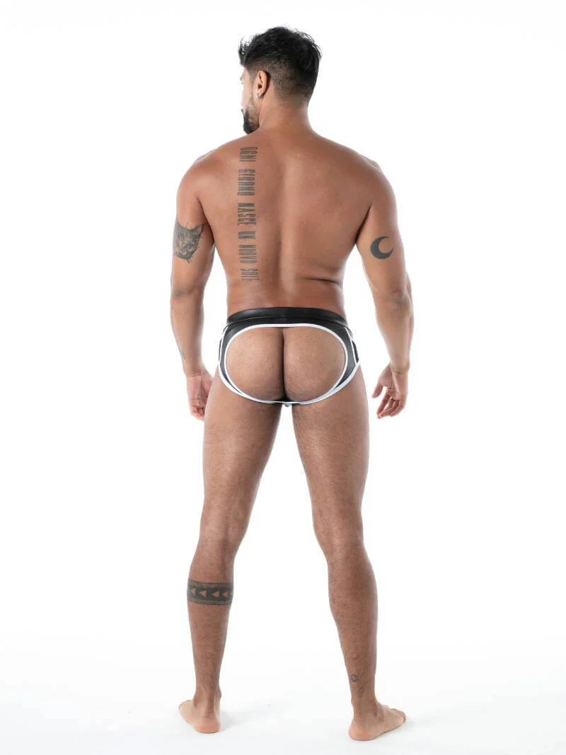 TOF Paris Kinky Backless Zipped Leather Brief - Image 8