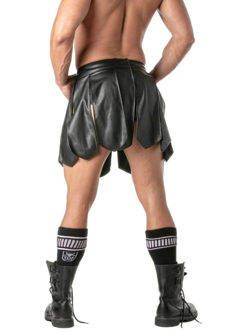TOF Paris Kinky Leather Look Gladiator Skirt - Image 2