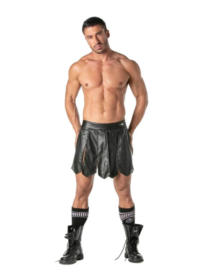 TOF Paris Kinky Leather Look Gladiator Skirt - Image 3