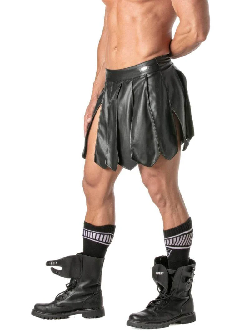 TOF Paris Kinky Leather Look Gladiator Skirt - Image 5