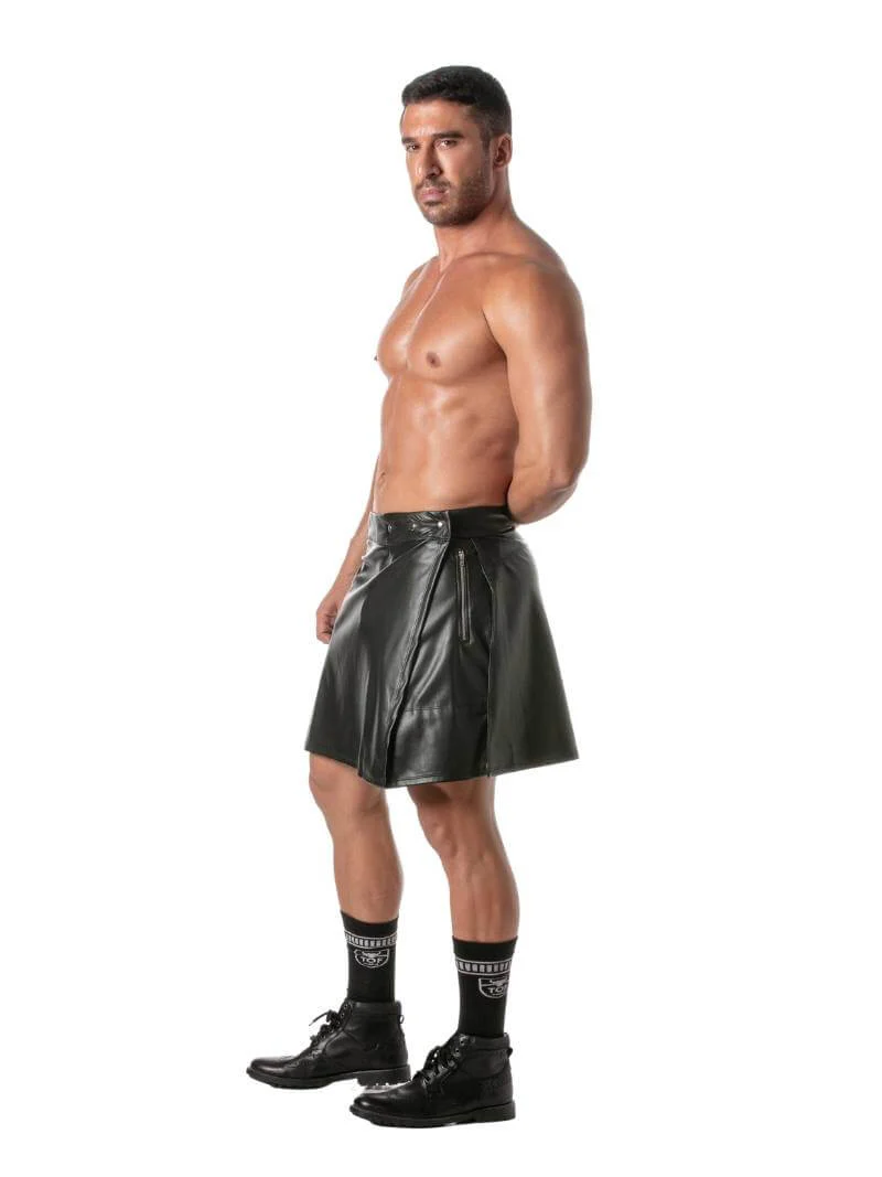 TOF Paris Kinky Leather Look Zipped Skirt - Image 3
