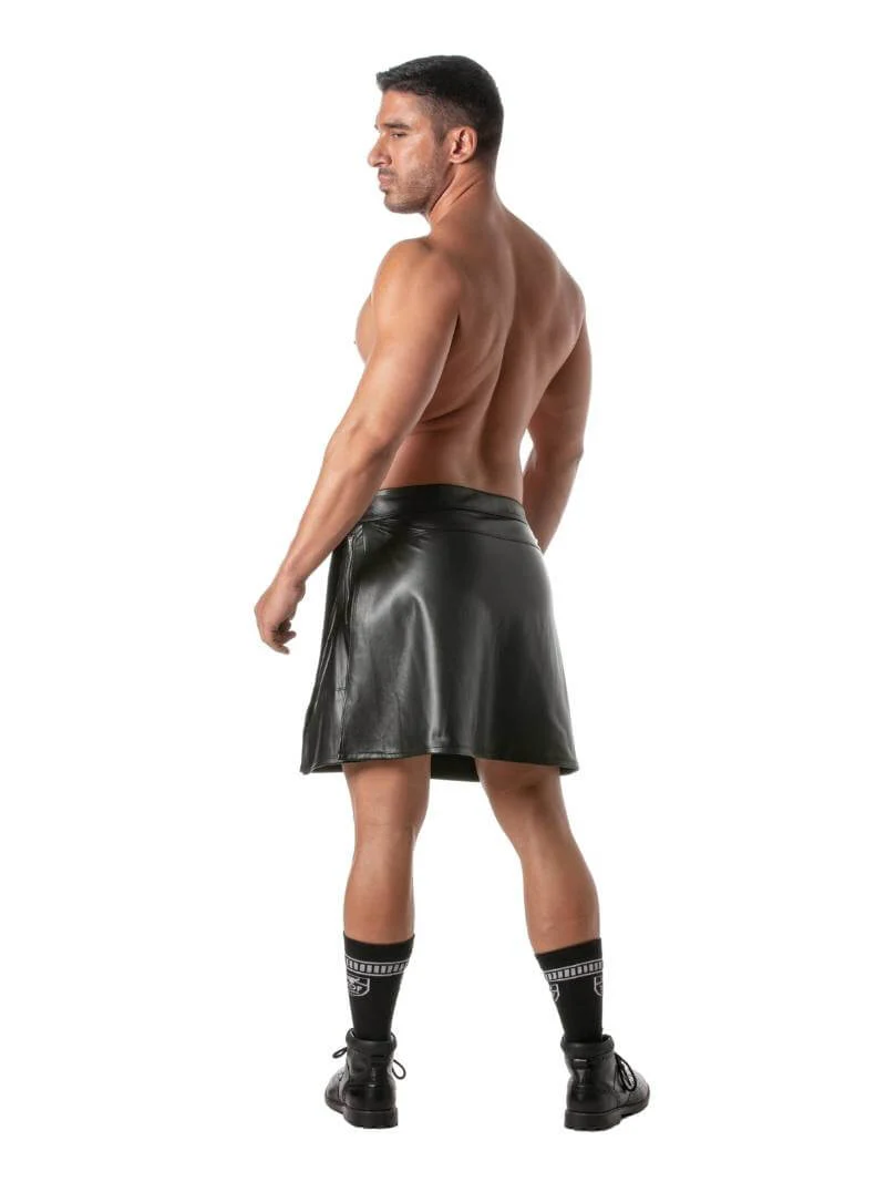 TOF Paris Kinky Leather Look Zipped Skirt - Image 4
