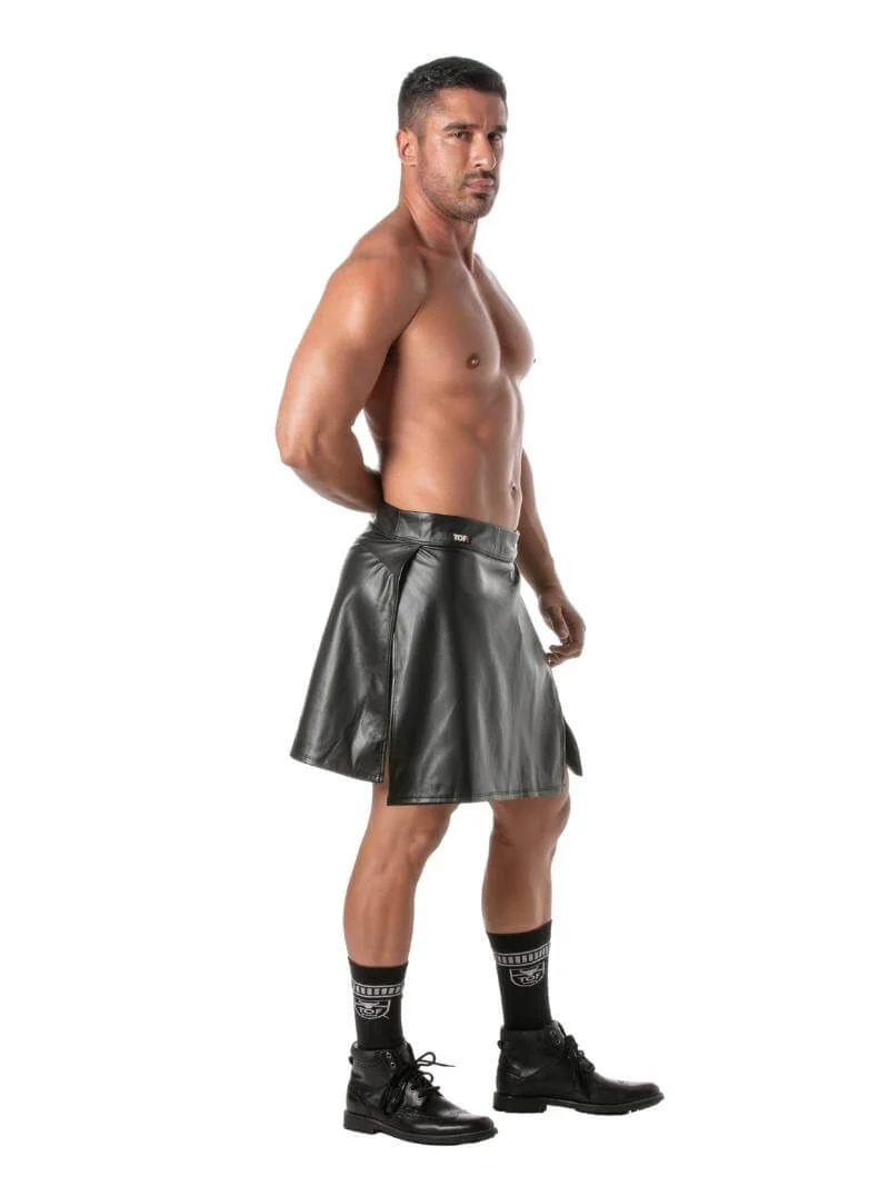 TOF Paris Kinky Leather Look Zipped Skirt - Image 5