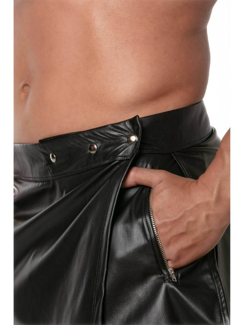 TOF Paris Kinky Leather Look Zipped Skirt - Image 6