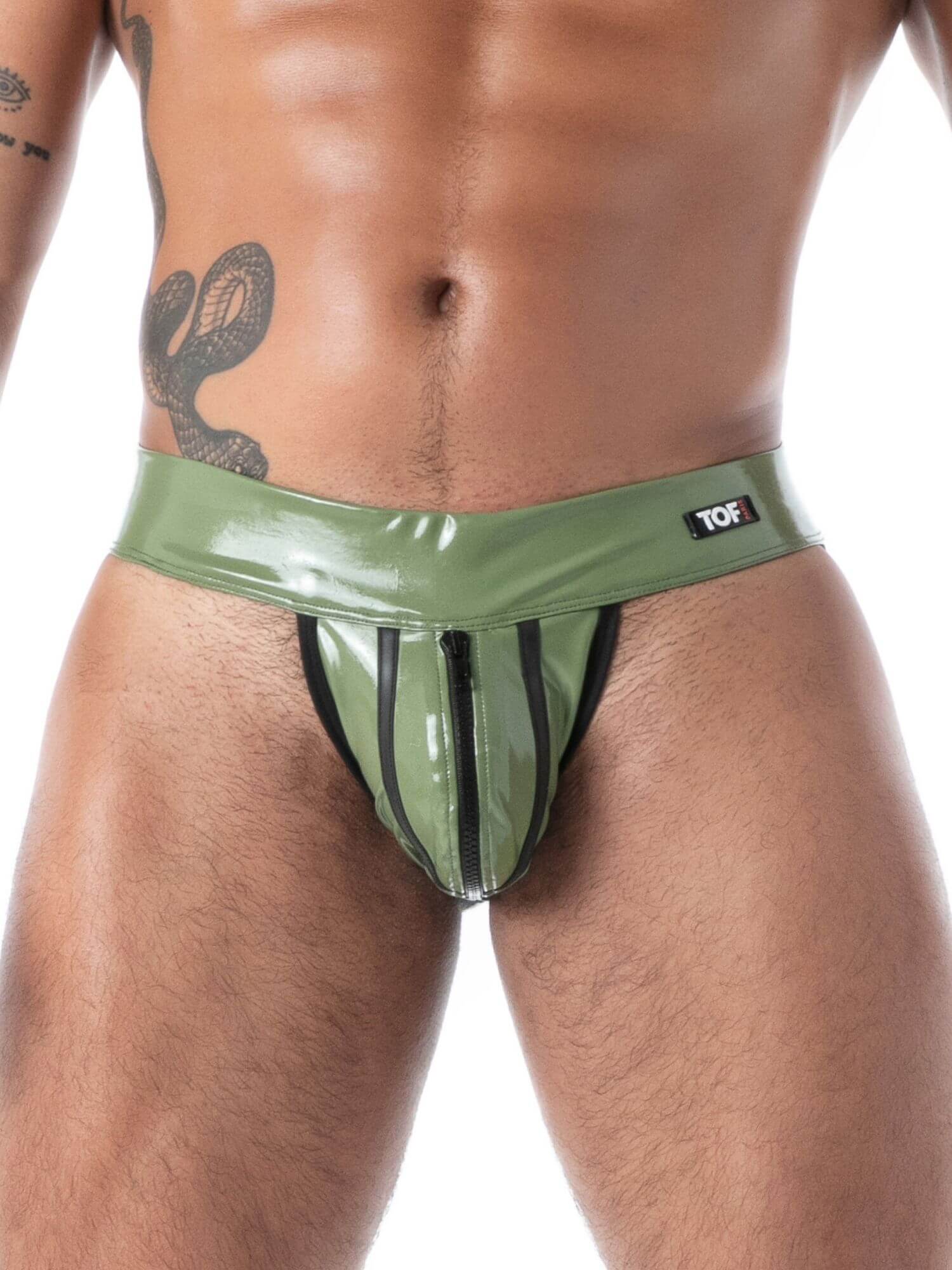 TOF Paris Datex Second Skin Jockstrap with Zipper - High Shine Latex - Image 10