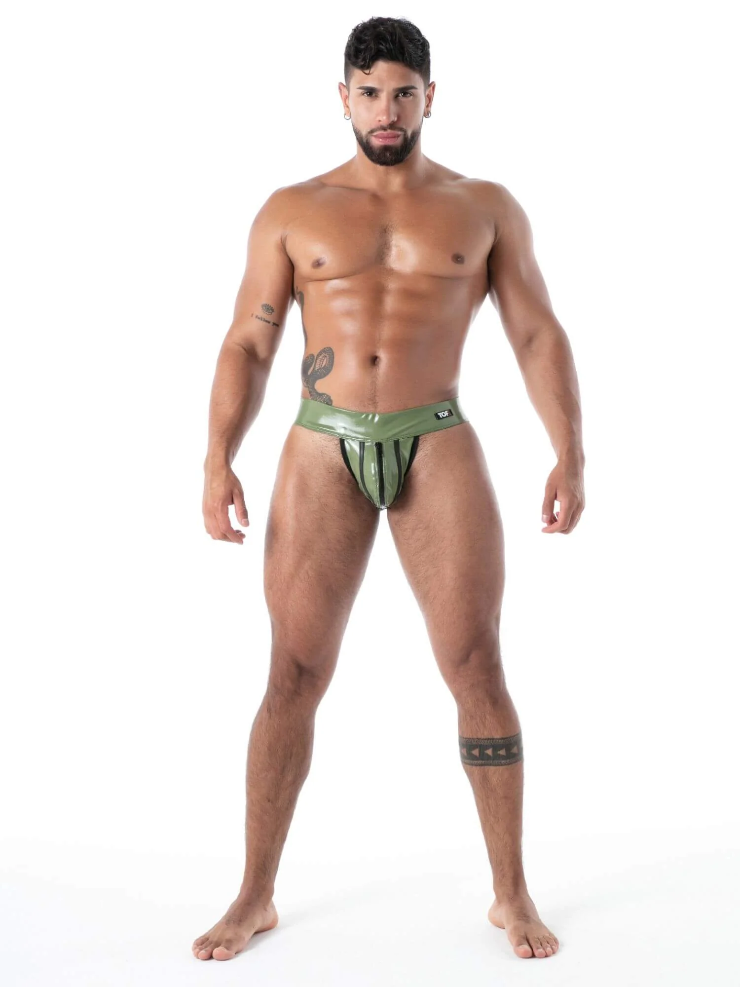 TOF Paris Datex Second Skin Jockstrap with Zipper - High Shine Latex - Image 11