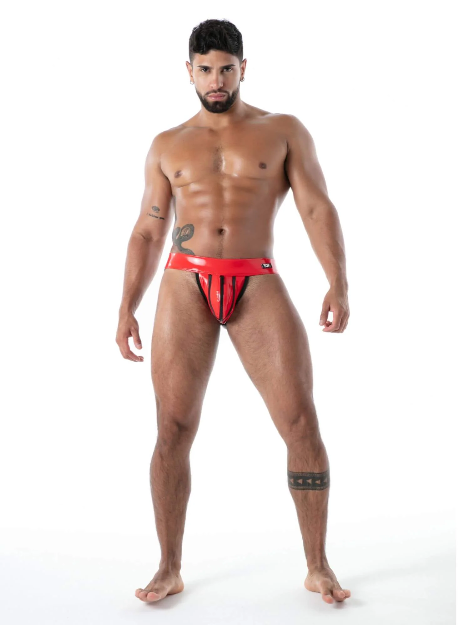 TOF Paris Datex Second Skin Jockstrap with Zipper - High Shine Latex - Image 15