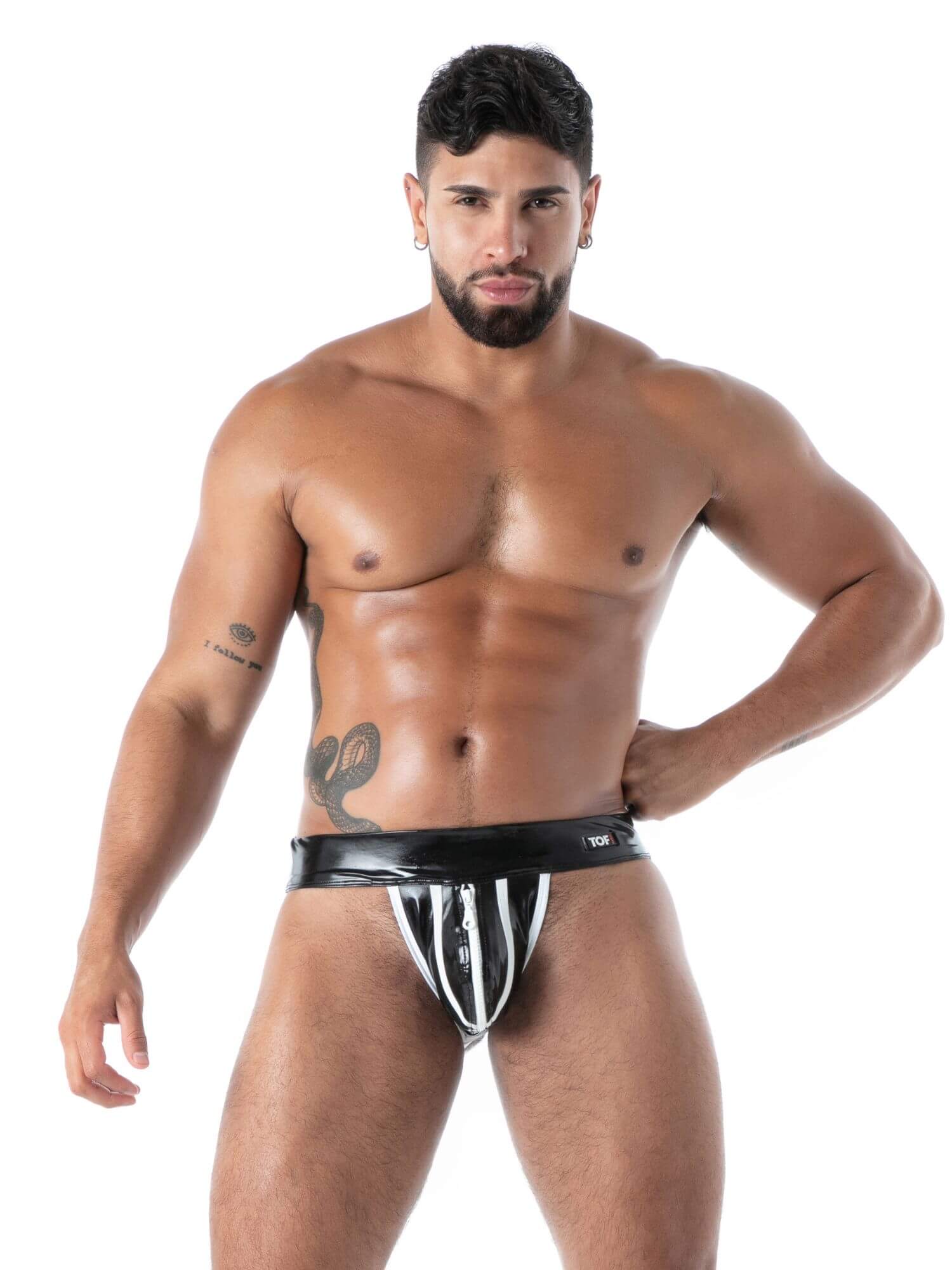 TOF Paris Datex Second Skin Jockstrap with Zipper - High Shine Latex - Image 2