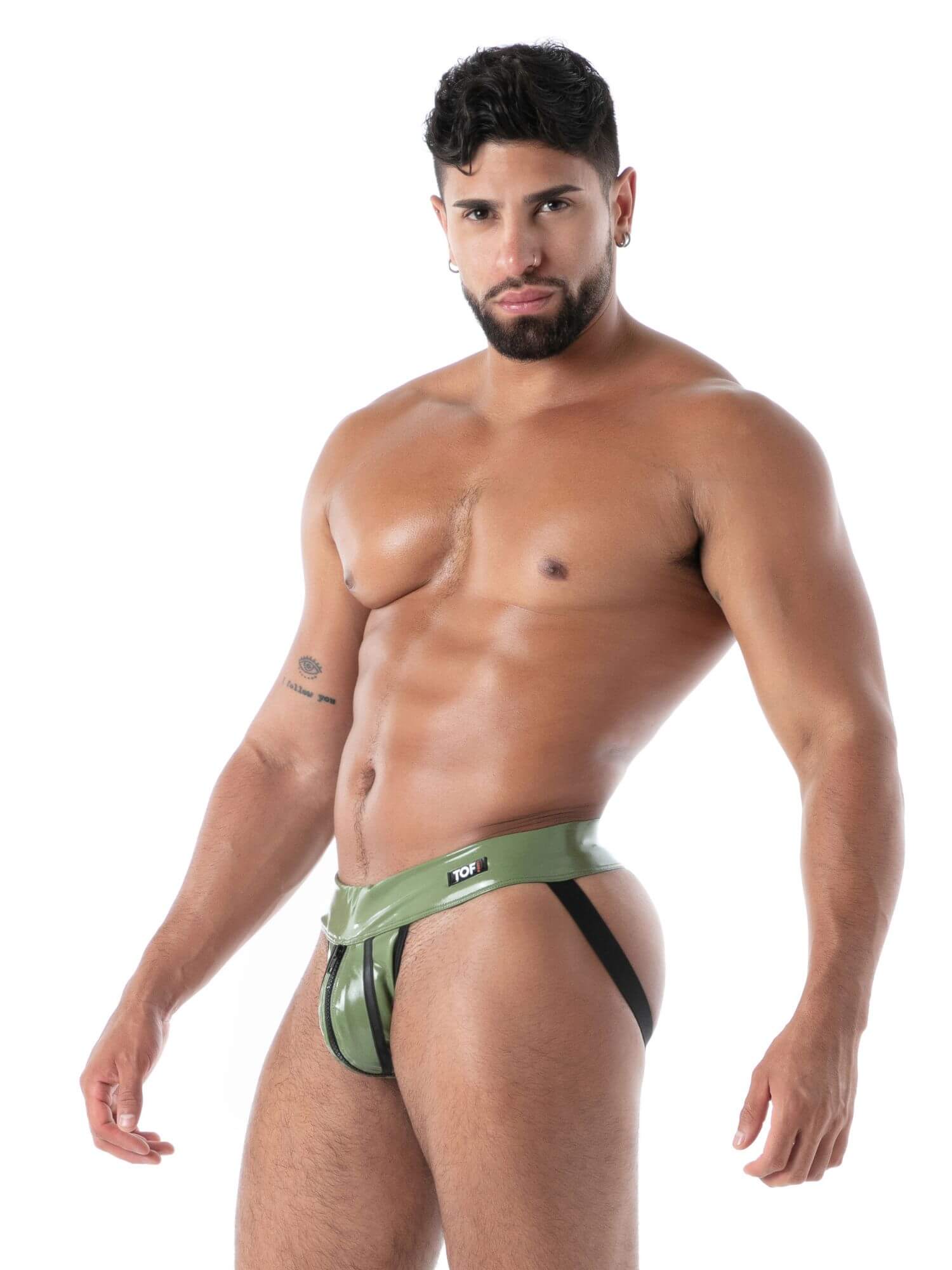 TOF Paris Datex Second Skin Jockstrap with Zipper - High Shine Latex - Image 7