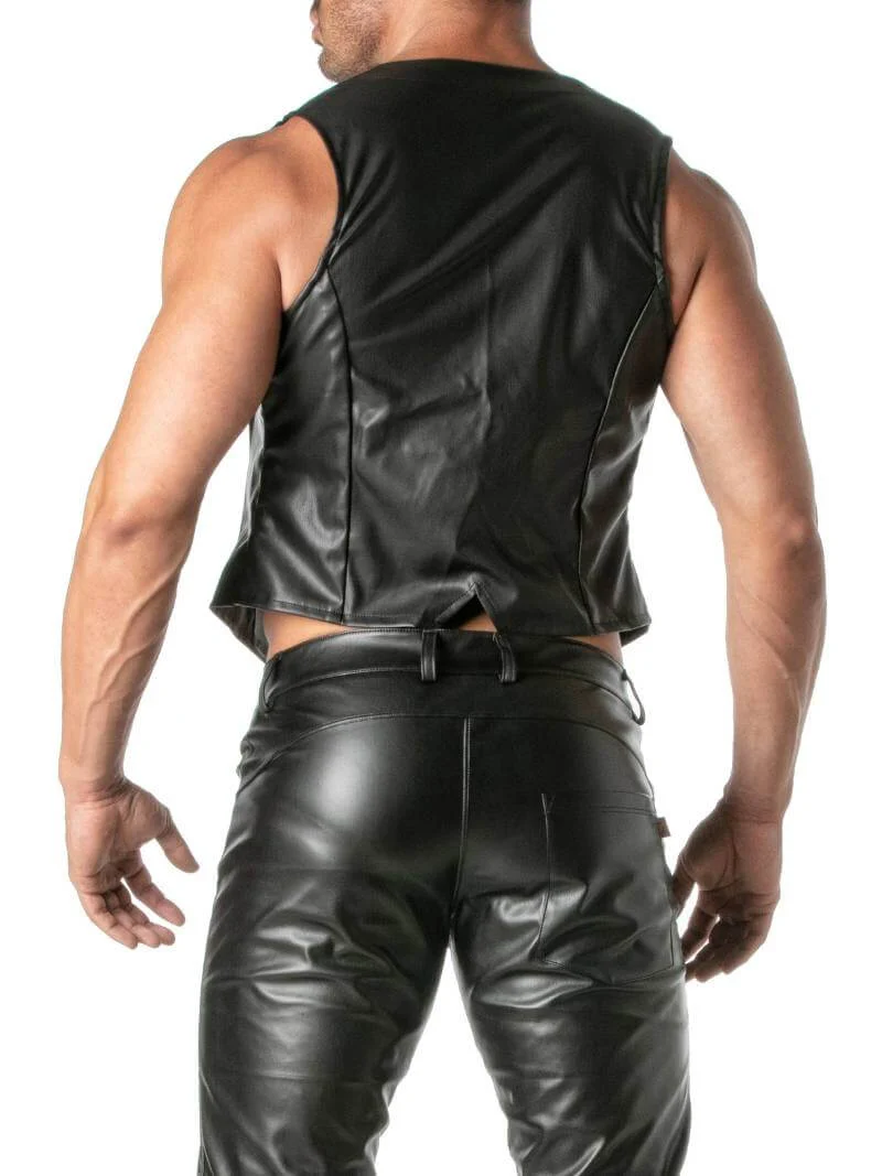 TOF Paris Kinky Leather Look Chain Waistcoat - Image 2
