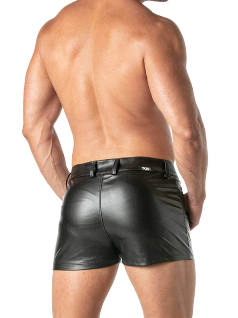 TOF Paris Kinky Leather Look Mini Short - Image 2