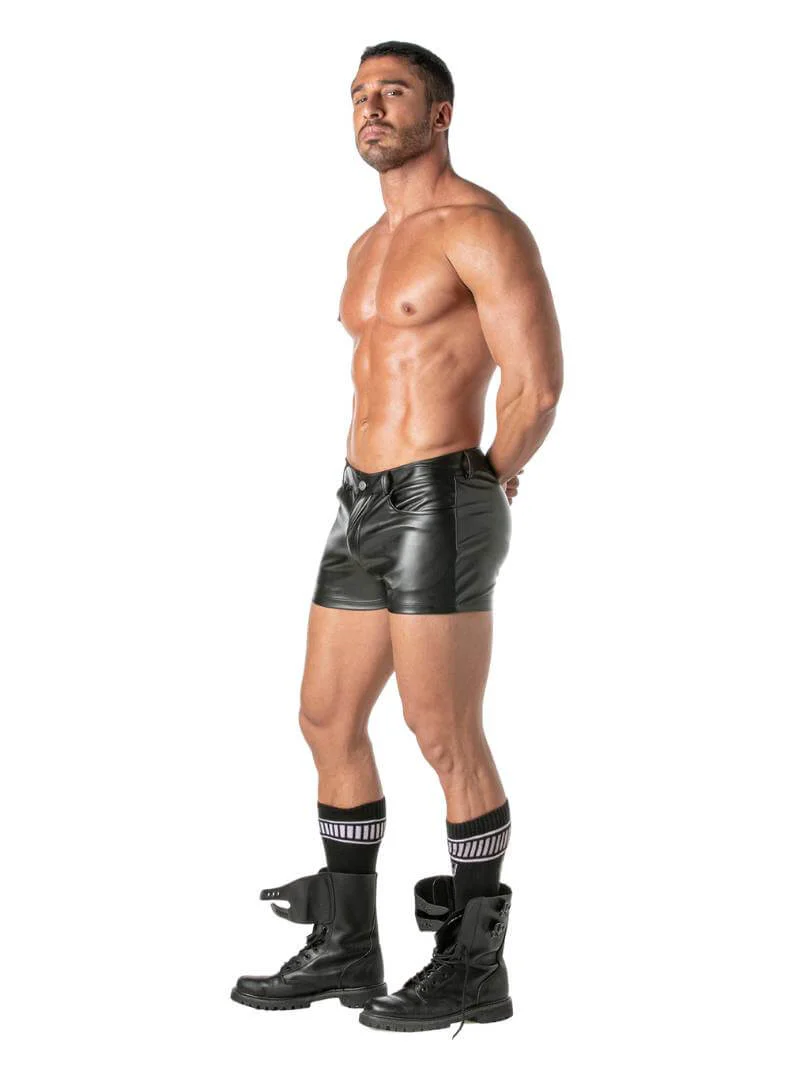 TOF Paris Kinky Leather Look Mini Short - Image 6