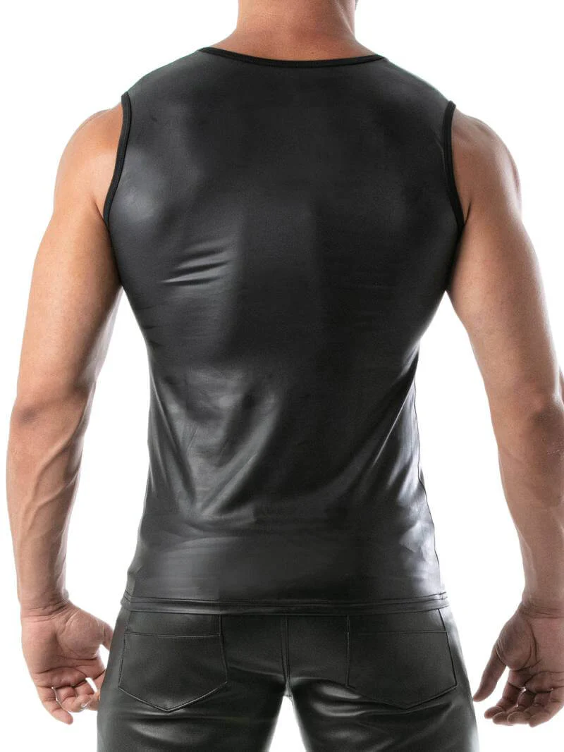 TOF Paris Kinky Tank Top: Leather-Look - Image 2