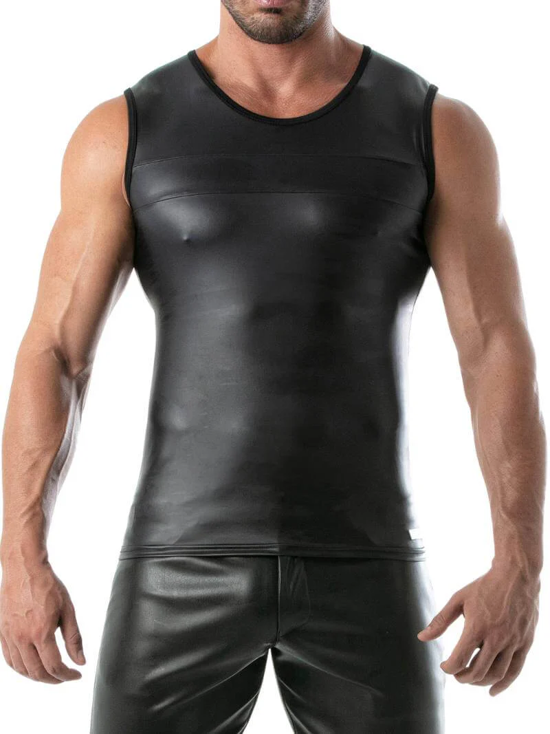 TOF Paris Kinky Tank Top: Leather-Look - Image 3