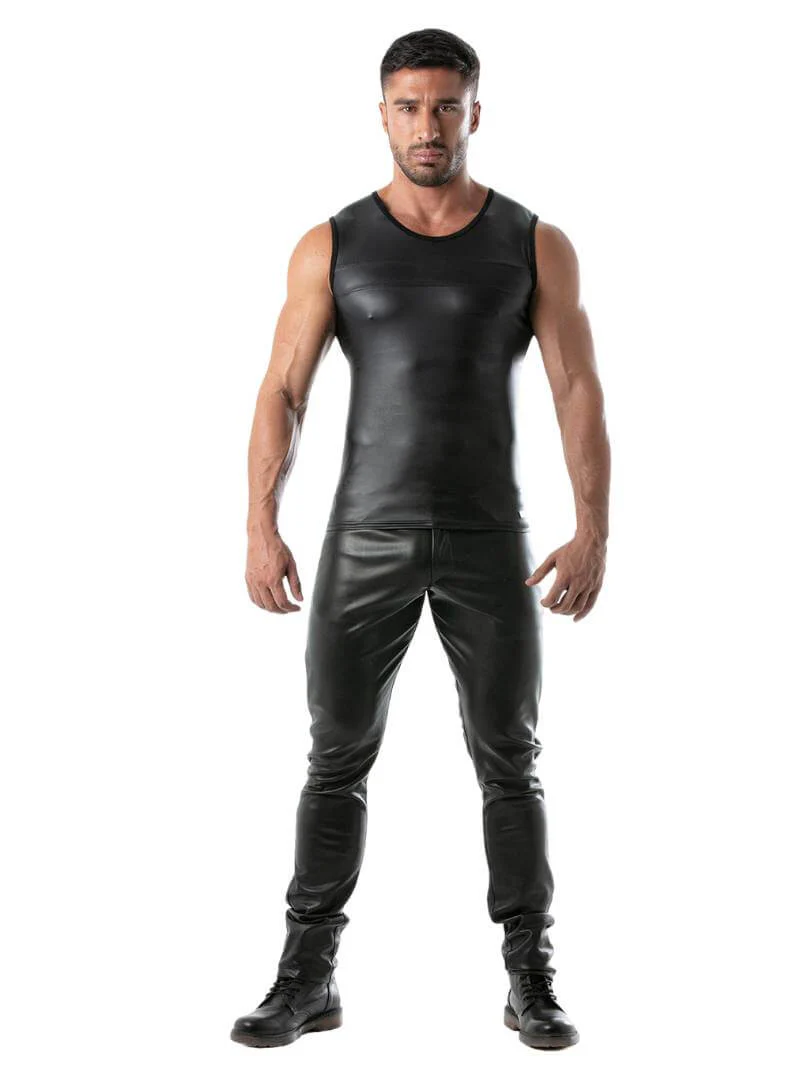 TOF Paris Kinky Tank Top: Leather-Look - Image 5