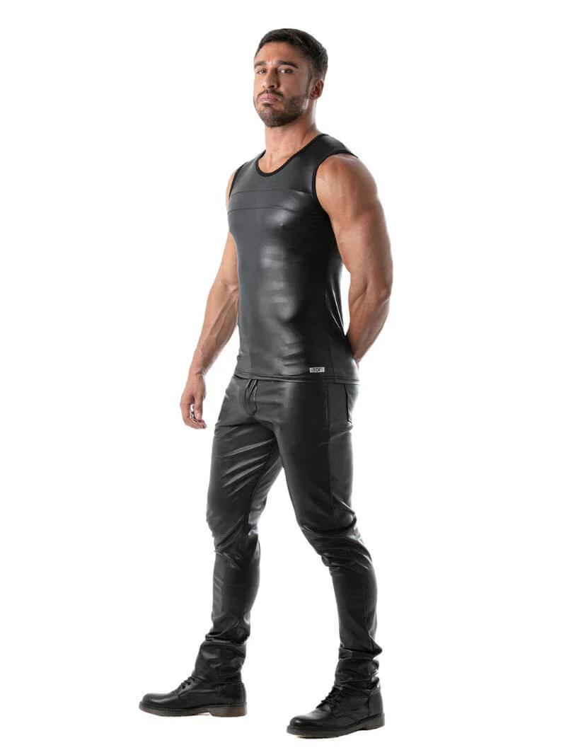 TOF Paris Kinky Tank Top: Leather-Look - Image 6