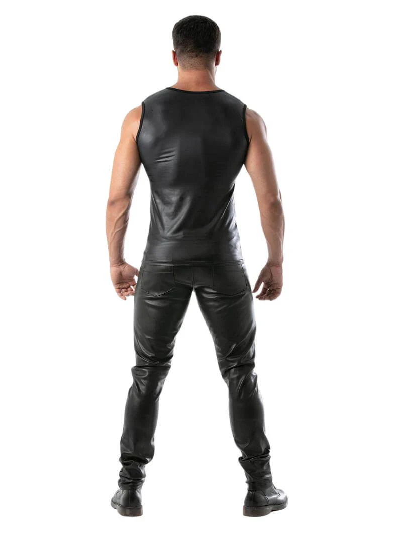 TOF Paris Kinky Tank Top: Leather-Look - Image 7