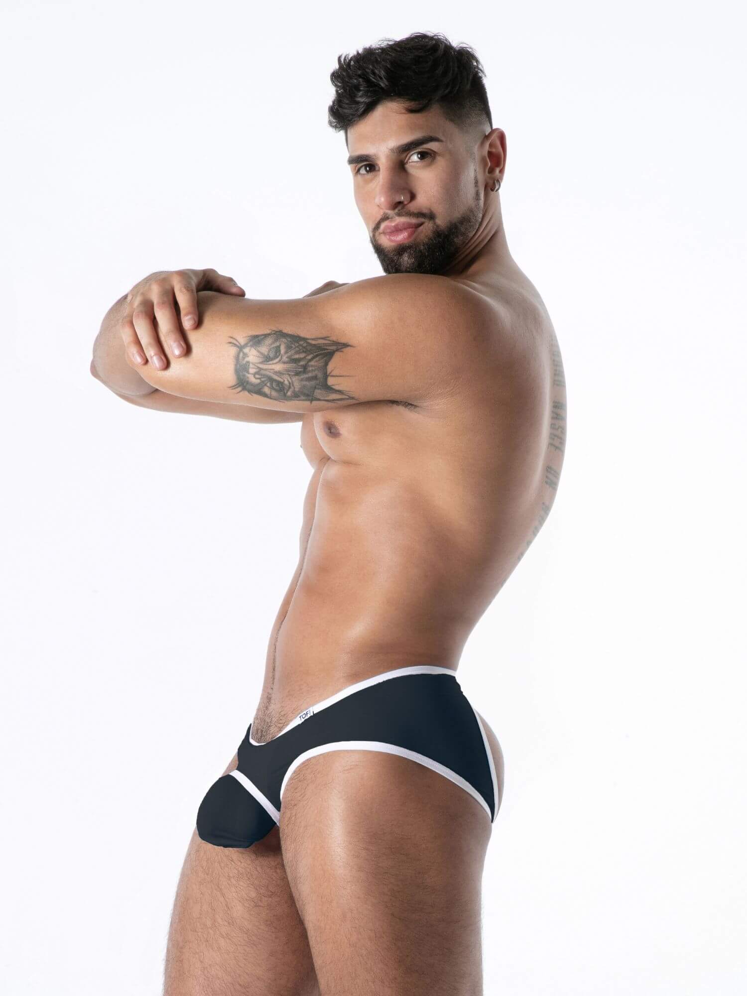 TOF Paris Mon Amour Bottomless Brief – Men's Open Back Microfibre Underwear - Image 6