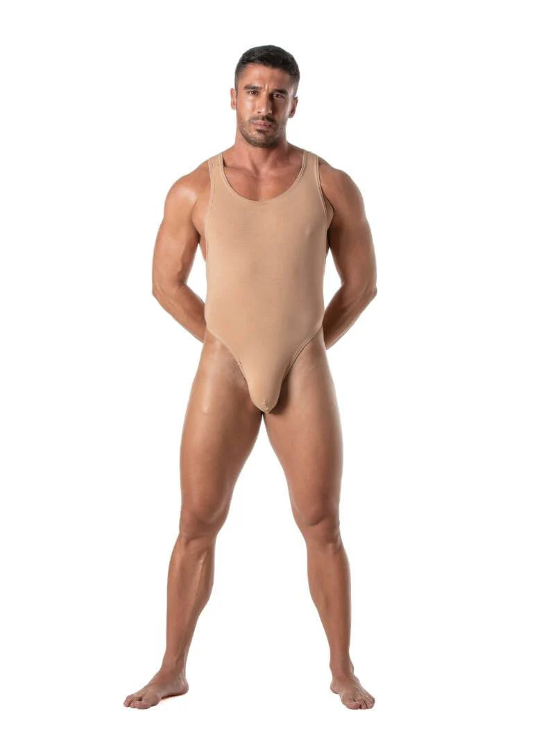TOF Paris Skin Tone Bodysuit Leotard with Thong Rear - Image 3
